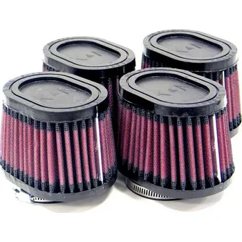 K&N sada univerzálních filtrů se vstupem 54 mm a výškou 70 mm, gumový vrchlík, 4 vzduchové filtry