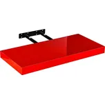 Stilista nástěnná police Volato, 80 cm, lesklá červená