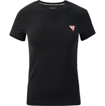 Dámské Tričko s krátkým rukávem GUESS SS CN MINI TRIANGLE TEE W2YI44J1314-JBLK – Černá XL