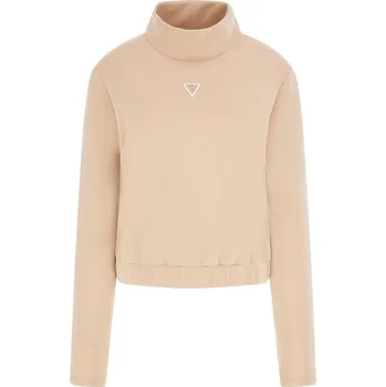 Dámská mikina Dámská Mikina GUESS OLYMPE HIGH NECK SWEATSHIRT V4YQ05KCAY2-G1L9 – Béžová L