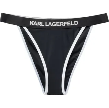 Dámské plavky Dámský Spodní díl plavek KARL LAGERFELD BIKINI BOTTOMS W/ LOGO ELASTIC 230W2235-999 – Černá S