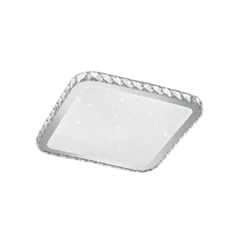 TRIO Stropní LED svítidlo Sapporo s efektem hvězdné oblohy a křišťálky Varianta: 30 W, 415 x 415 mm