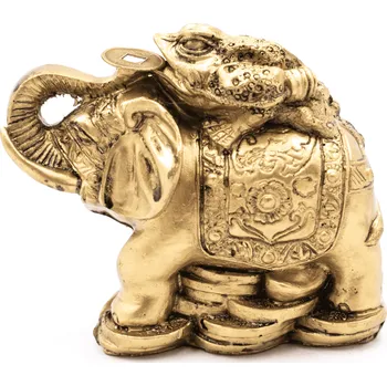 Milujeme Kameny Třínohá žába na slonovi - soška Feng shui DR24 535147