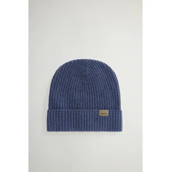 Kšiltovka ČEPICE WOOLRICH KNITTED RIBBED BEANIE BERING SEA
