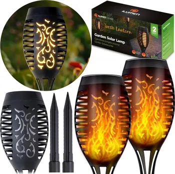 Stojací lampa Solární lampa pochodeň 2ks Ilumen LS-100