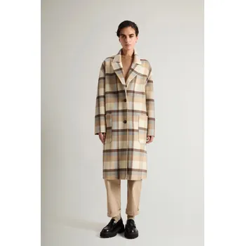 Dámský kabát KABÁT WOOLRICH YARN DYED COAT CREAM CHECK