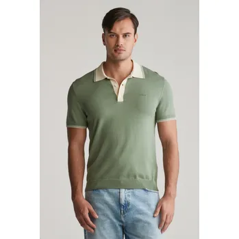 Pánský svetr SVETR GANT MODAL BLEND SS POLO KALAMATA GREEN