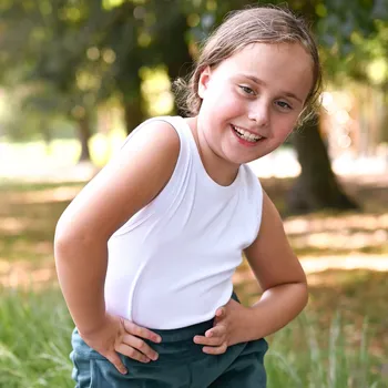 Dívčí tílko bílé modalové tílko