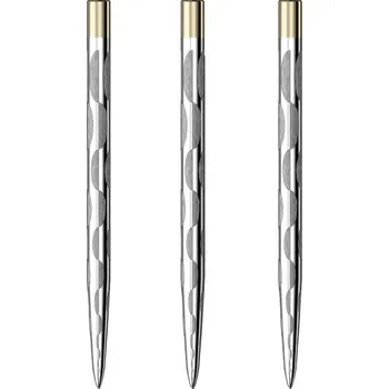 Příslušenství pro šipky Mission Kovové hroty Laser Plus - Solid Arc - Silver - 38 mm