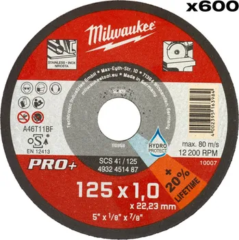 Řezný kotouč MILWAUKEE Tenký kovový řezací kotuč SCS 41/125, 600ks