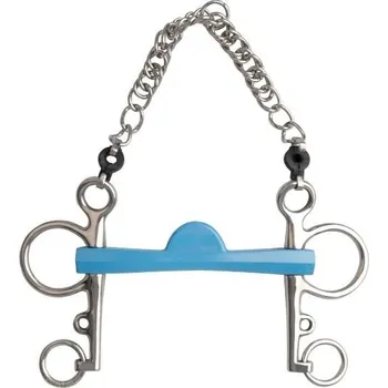 Udidlo pro koně Udidlo pelham METALAB Flexi modré 130mm