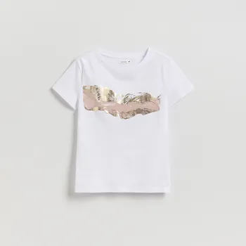 Dámské oblečení Reserved - Tričko s potiskem - bílá - 480GA-00X - 480GA-00X-M