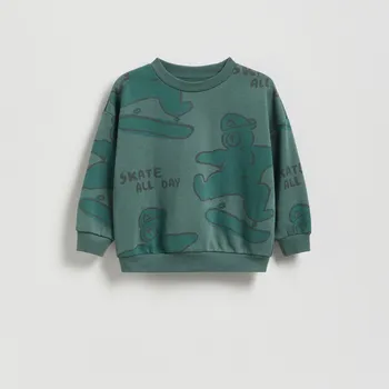 Chlapecká mikina Reserved - Mikina s potiskem - petrolejová - 012FK-67X - 012FK-67X-116