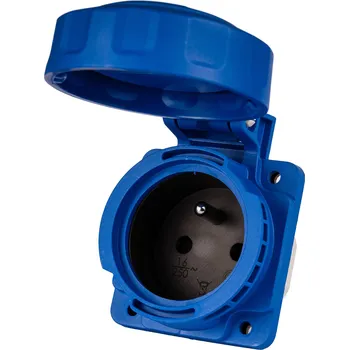 Elektrická zásuvka Zásuvka s panelovou montáží 2P+Z 16A IP68