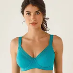 Sada 2 zmenšujících podprsenek s kosticemi smaragdová+nám.modrá 105E