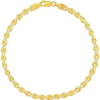 Šperk Zlatý náramek Valentino ze žlutého zlata s broušenými očky - 3,5 mm