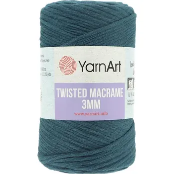 Galanterie YarnArt Macrame Twisted 250g 3mm 789 petrolejová