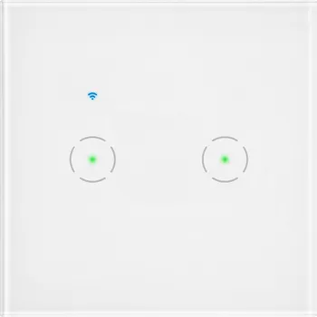 vypínač Chytrý Wi-Fi vypínač do zdi, 2-gang, bílý