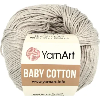Galanterie YarnArt Baby Cotton 406 světle šedá