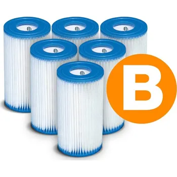 Bazénová filtrace Filtr do čerpadla komplet Typ B 6 ks INTEX 29005 x6