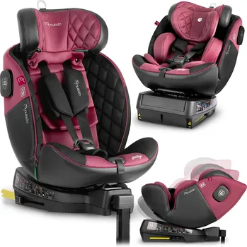 Autosedačka Dětská autosedačka Nukido Prestige Line černo-růžová 0-36 kg ISOFIX