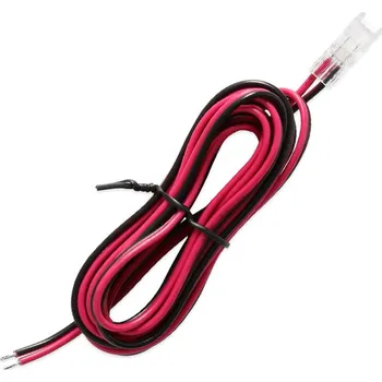 LED páska Připojovací konektor jednobarevných COB LED pásků šíře 5 mm, 2 piny, délka 2 metry, 20AWG, vodiče černý červený, max. 5,5 A