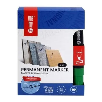 Set školních potřeb Marker permanentny 3mm zielony (10szt) MemoBe