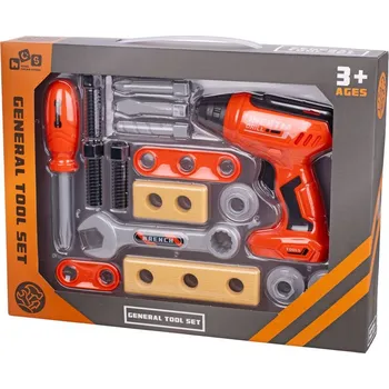 Dětská dílna Mikro Trading Sada nářadí s vrtačkou 16 ks