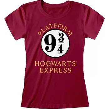Pánské tričko Dámské tričko Harry Potter: Hogwarts Express - vlak do Bradavic (M) vínová bavlna