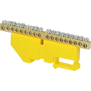 Elektrický konektor ORNO Rozvodná svorkovnice 18 pólů žlutá
