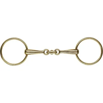 Udidlo pro koně Udidlo stihlo FEELING Anatomic Gold dvakrát lomené 135mm/16mm