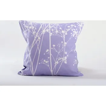 Povlečení Povlak na polštář 60x50 cm - bavlna perkál - fialové větvičky