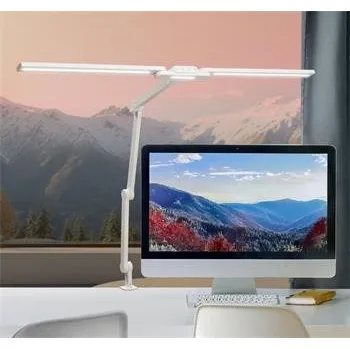 Lampička FK technics LEDLAMAX LED stolní pracovní lampa 24W, 3000 - 6500 K, Ra >92, stmívatelná, bílá, šroub - FK-LEDLAMAX-W