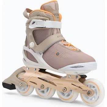 Kolečkové brusle Dámské kolečkové brusle ATTABO Luna fitness beige