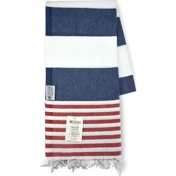 Ručník Hamam ručník "Marine" navy-red onesize