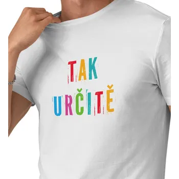 Pánské tričko Pánské bílé triko - Tak určitě 4XL