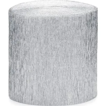 Stuha Dekorativní krepová stuha - stříbrná