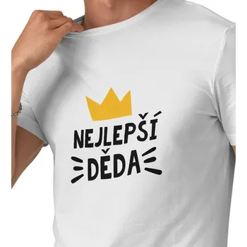 Pánské tričko Pánské bílé triko - Nejlepší děda 4XL