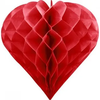 Svatební dekorace Dekorativní srdce červené - 20 cm