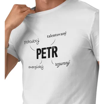 Pánské tričko Pánské triko bílé- Petr 3XL