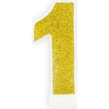 Svíčka Svíčka s číslem zlatá - 1