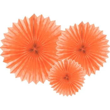 Dekorativní rozeta - broskvově oranžová II 3 ks