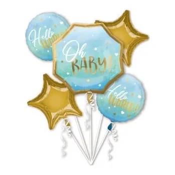 Balónek Oh baby! - Sada modrých balónků