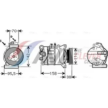 Kompresor klimatizace Kompresor, klimatizace AVA Benelux VOAK143