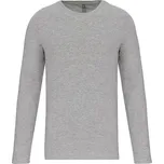 Elastické tričko s dlouhým rukávem K 3016 light grey heather M