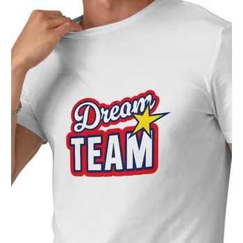 Pánské bílé triko - Dream team M