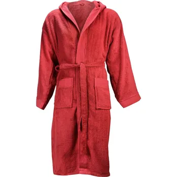 Pánské oblečení Župan s kapucí Bathrobe hooded burgundy S/M
