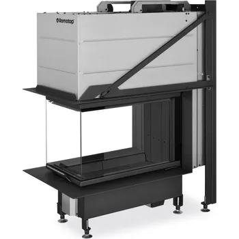 Krbová vložka Romotop - HEAT U 3g L 50.52.70.26 K1 - s konstrukcí, výsuvnými dvířky a děleným sklem