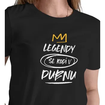 Dámské triko černé - Legendy se rodí v dubnu XL