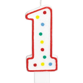 Svíčka Svíčka s číslem červená - 1